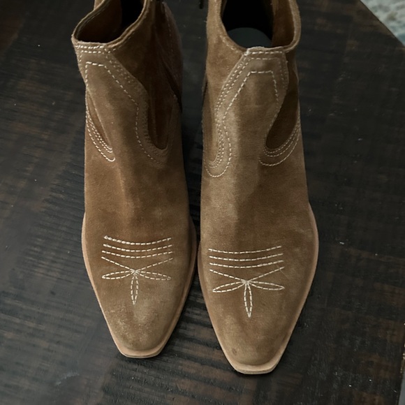DV by Dolce Vita Tan Suede Ankle Booties - Picture 12 of 12